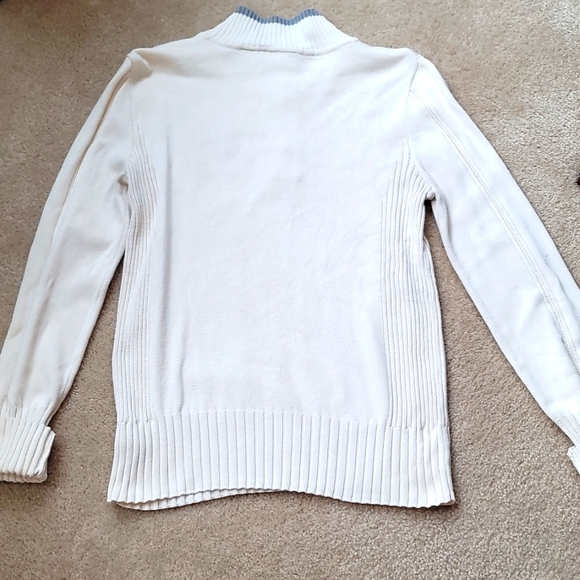 DYNY JEANS LARGE SWEATER CREAM AnD GREY WITH ZIPPER - Picture 3 of 3